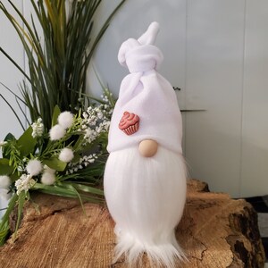 NEW!! Pink Cupcake Gnome, Birthday Gnome, Spring Gnome, Donut Gnome, Sweets Tier Tray, Farmhouse Gnome, Mantel Decor, Summer Gnome