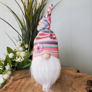 Spring Gnome, Easter Gnome, Tier Tray Gnome, Pink Gnome, Farmhouse Gnome, Mantel Gnome, Summer Gnome