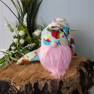 Pink Cupcake Gnome, Birthday Gnome, Strawberry Gnome, Donut Gnome, Sprinkles Gnome, Farmhouse Gnome, Sweets Tier Tray, Mantel Decor