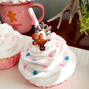 Gingerbread Cupcake, Fake Cupcake, Christmas Cupcake, Fake Food, Sweets Tier Tray, Fake Cake,