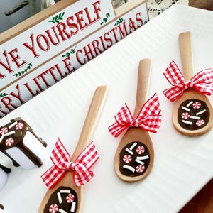 Candy Cane Spoon: Faux Food Prop, Christmas Tiered Tray Decor