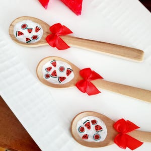 Small Watermelon Spoon, Watermelon Decor, Watermelon Theme Tier Tray, Fake Bake, Food Prop, Fake Food