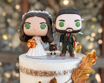 Custom Wedding Cake Toppers Bride and Groom, Custom Wedding Statue