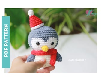 Penguin with Santa hat Crochet PATTERN Amigurumi | Christmas Gift | Amigurumi Tutorial PDF in English