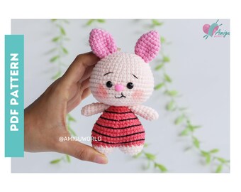 Patrón Amigurumi Cerdo Rosa / Descarga Digital / PATRÓN Crochet Amigurumi / Amigurumi Tutorial PDF en Inglés