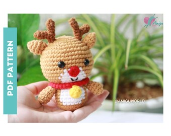 Reindeer Crochet PATTERN Amigurumi | Christmas Gift | Amigurumi Tutorial PDF in English