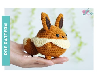 Eevee Amigurumi Pattern | Pokee.mon Amigurumi Pattern | Digital Download | Crochet PATTERN Amigurumi | Amigurumi Tutorial PDF in English