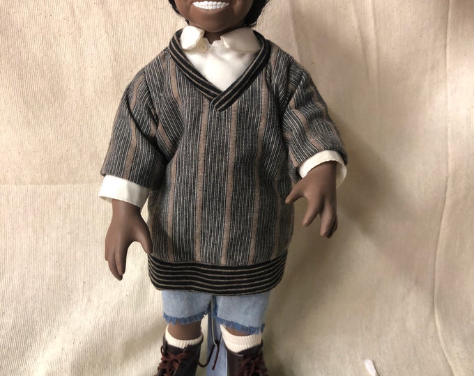 Hamilton Collection the Little Rascals 'buckwheat Porcelain Doll. Hand