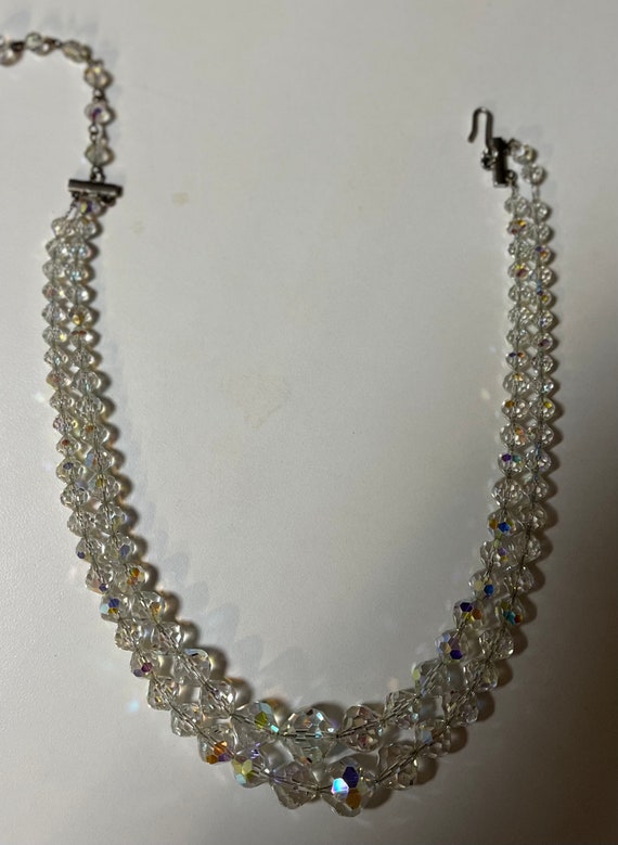 Beautiful Vintage 1950's style double strand cryst