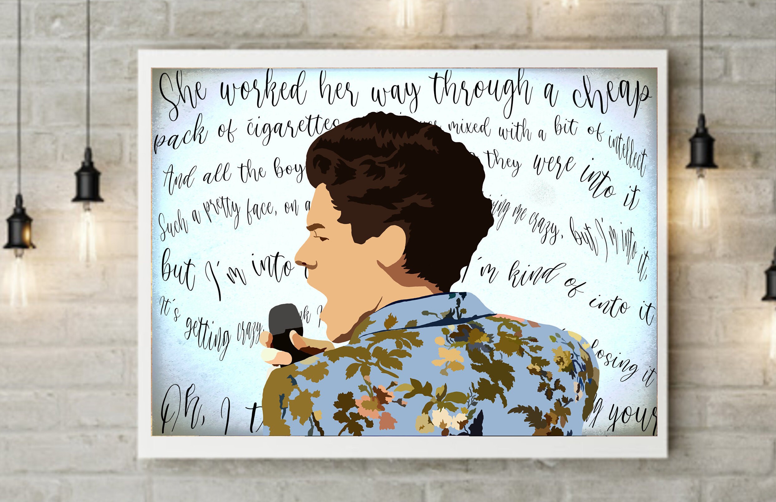 Harry Styles lyric art print Etsy