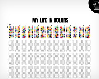 La mia vita a colori, umore, monitoraggio dell'ansia, pianificatore digitale, monitoraggio della salute mentale, vita in settimane