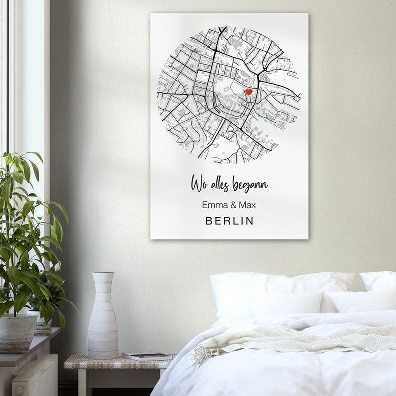 Personalisiertes Poster Wo Alles Begann Geschenk Für Ihn Etsy