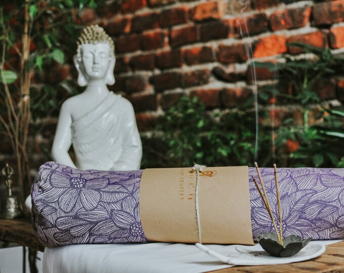 Yoga bolster - Yoga support - Iyengar yoga equipment - Yoga pillow, Meditation pillow, Meditation spine support, Gift for yogi, yoga cushion