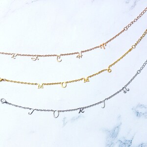Pulsera de letras y horóscopos • Pulsera zodiacal • Pulsera de nombre • Pulsera minimalista • Regalos para mamá • Pulsera inicial • Pulsera personalizada