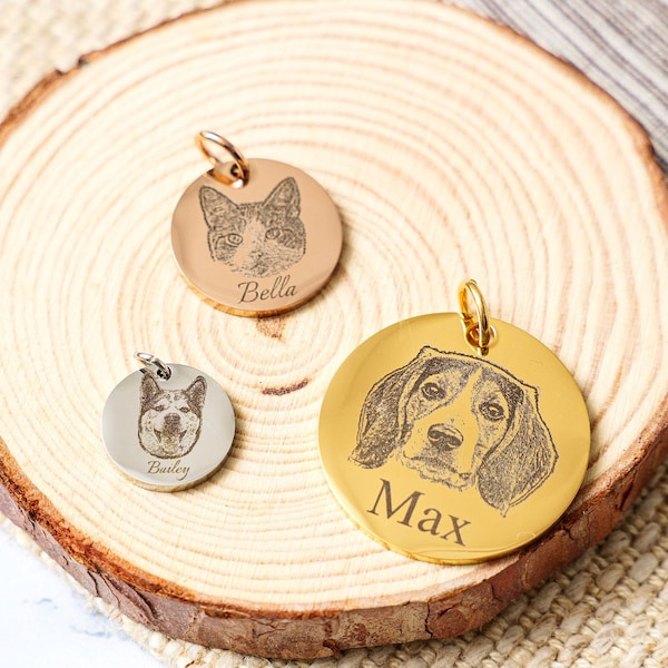Pet Pendants Charms in Gold, Silver, Rose Gold • Custom Pet Jewelry • diy Charms • Pet Charm • Pet Memorial • Jewelry Making • Dog Charms