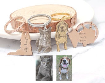 Your Pet Photo Keychain • Picture Keychain • Actual Pet Keychain • Personalized Pet Keychain • Custom Pet Keychain • Pet Keychain