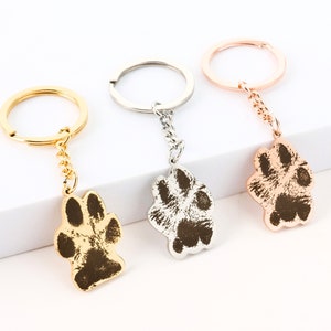 Real Pet Paw Keychain • Dog Paw Keychain • Personalized Paw Keychain • Cat Paw Keychain • Dog Keychain • Cat Keychain Pet Memorial Keychain