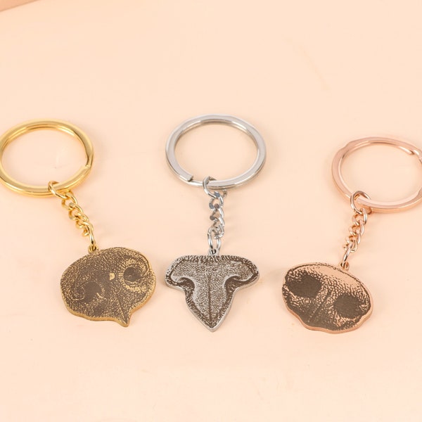 Real Pet Nose Keychain • Dog Nose Keychain • Personalized Nose Keychain • Cat Nose Keychain • Dog Keychain • Cat Keychain Pet Memorial