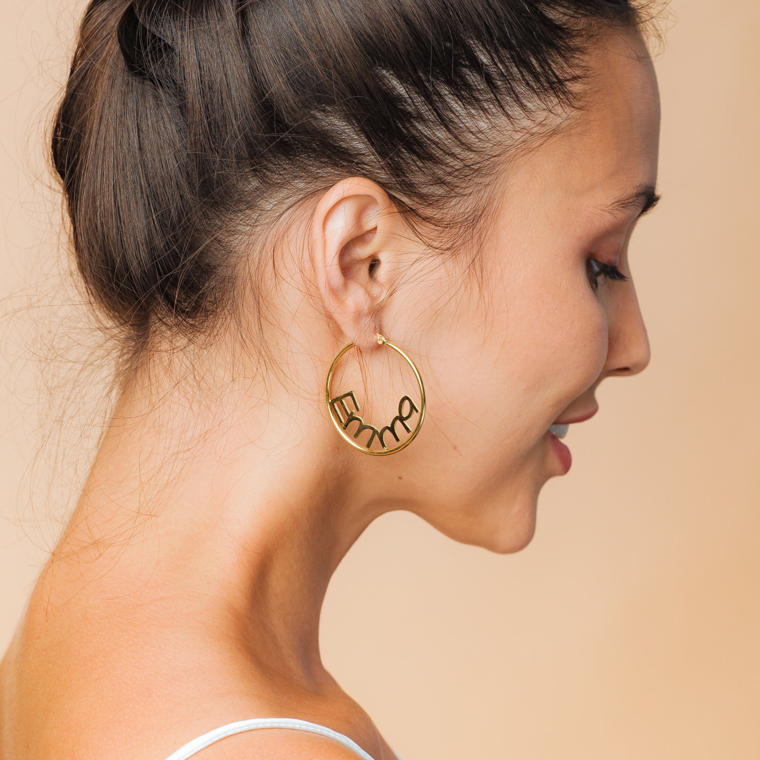 Amazon.com: Sterling Silver 7/8 Inch Engraved Hoop Earrings