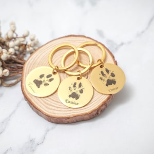 Custom Paw Photo Dog Tag in Gold Silver Rose Gold Personalized Paw Dog Tag Engraving Dog Paw Cat Paw Personalized Dog ID Tag Pet Paw imagem 3