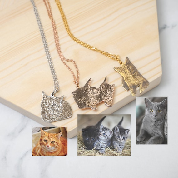 Your Cat Photo Necklace • Picture Necklace • Actual Cat Necklace • Personalized Cat Necklace • Custom Cat Necklace • Pet Gift • Pet Memorial