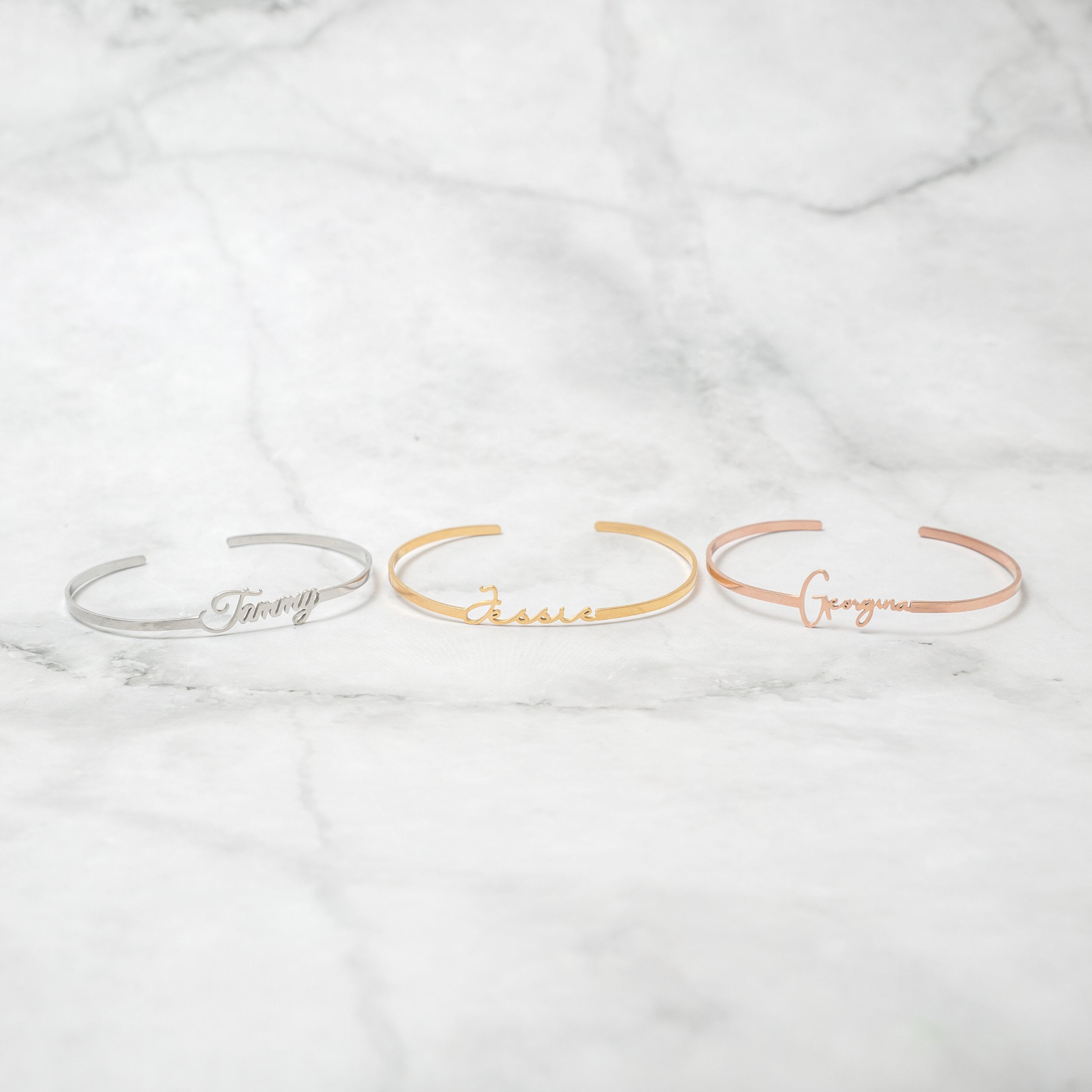 Custom Handwriting Bangle Bracelet • Personalized Mothers Gift Bangle ...