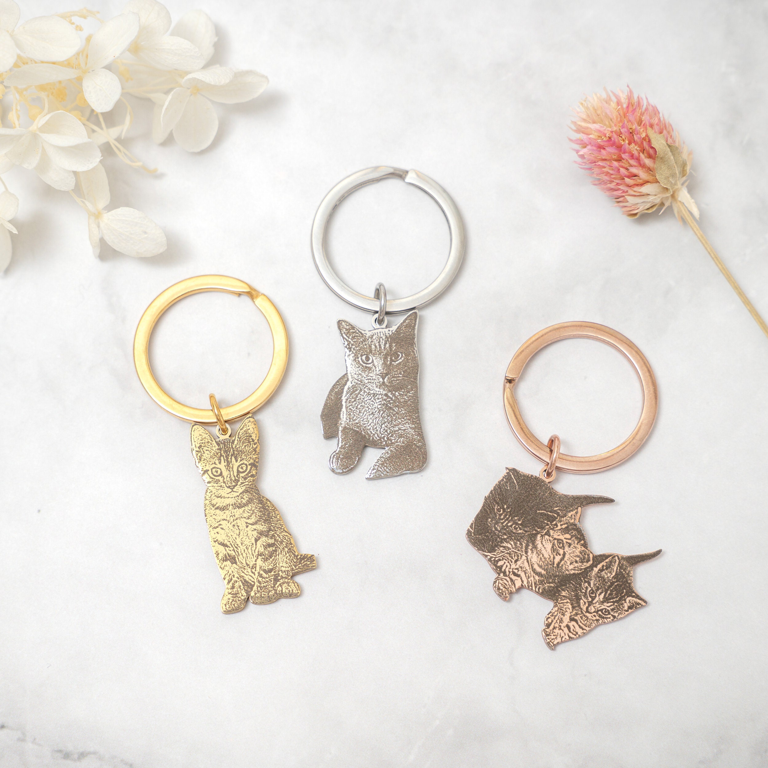 Your Cat Photo Keychain • Picture Keychain • Actual Cat Keychain ...