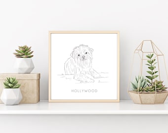 Custom Pet Portrait | Digital line drawing of your own pet