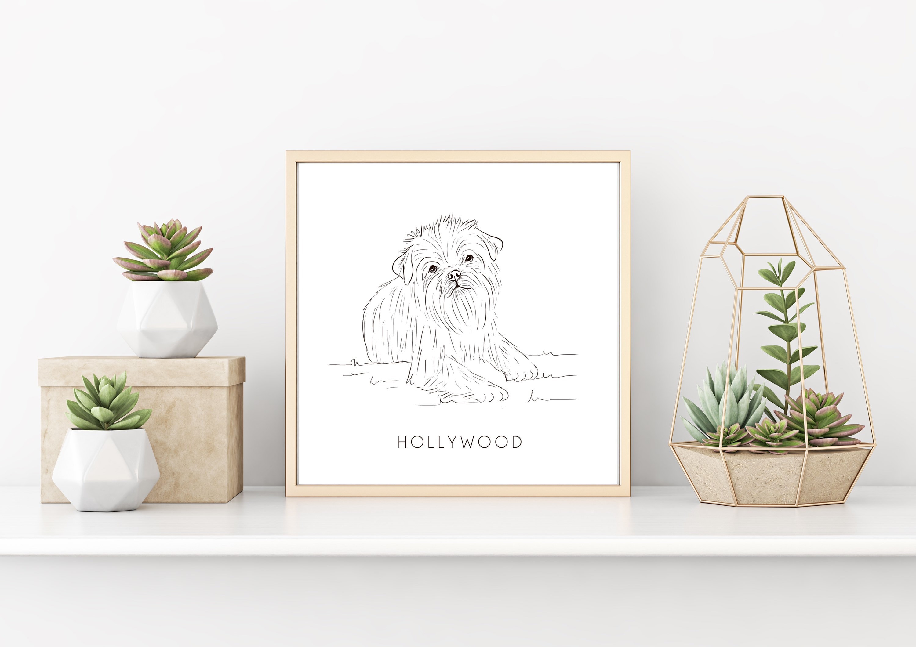 Custom Pet Portrait Digital line drawing of your own pet | Etsy