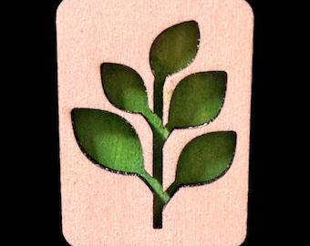 Cutout Leaves - Handcrafted Custom Engraved Wooden Mahjong Tiles