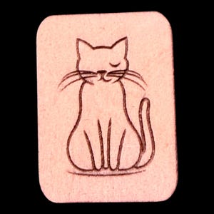 Blinkande katt - Handgjorda specialgraverade trä Mahjongplattor