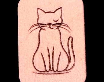 Winking Cat - Handcrafted Custom Engraved Wooden Mahjong Tiles