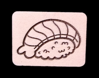 Shrimp Sushi - Handcrafted Custom Engraved Wooden Mahjong Tiles