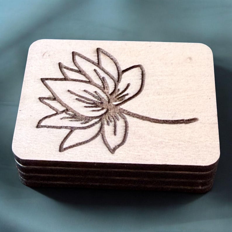 Lotus Wooden Mahjong Tiles - Handmade American or Riichi Set