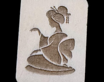 Geisha - Handcrafted Custom Engraved Wooden Mahjong Tiles