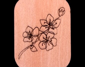 Cherry Blossom - Handcrafted Custom Engraved Wooden Mahjong Tiles