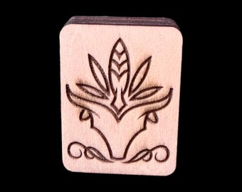 Toro tribal: fichas de mahjong de madera grabadas a mano y personalizadas