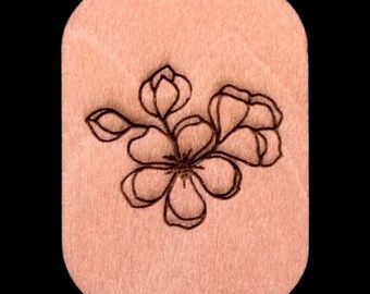 Cherry Blossom - Handcrafted Custom Engraved Wooden Mahjong Tiles