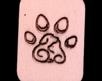 Cat & Dog Paw Print - Handcrafted Custom Engraved Wooden Mahjong Tiles