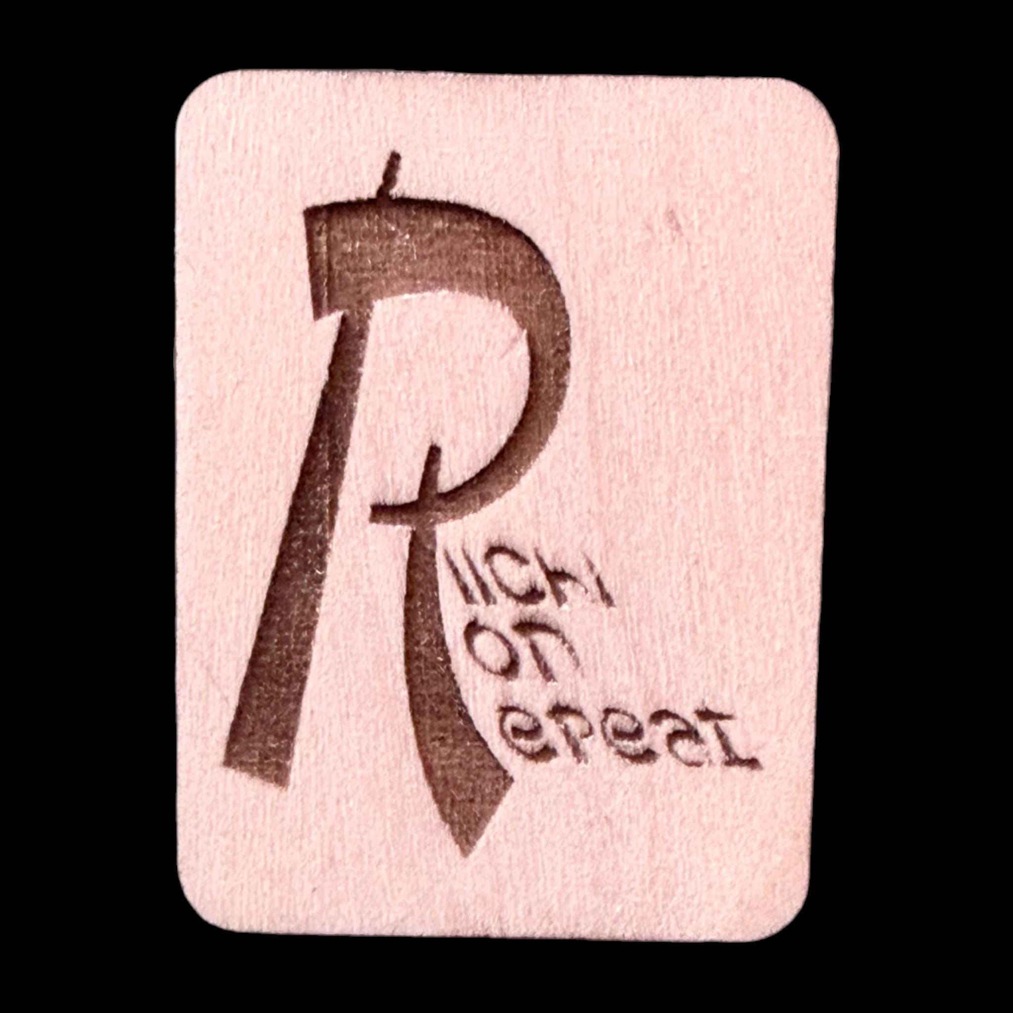 Riichi Ron Repeat - Handcrafted Custom Engraved Wooden Mahjong