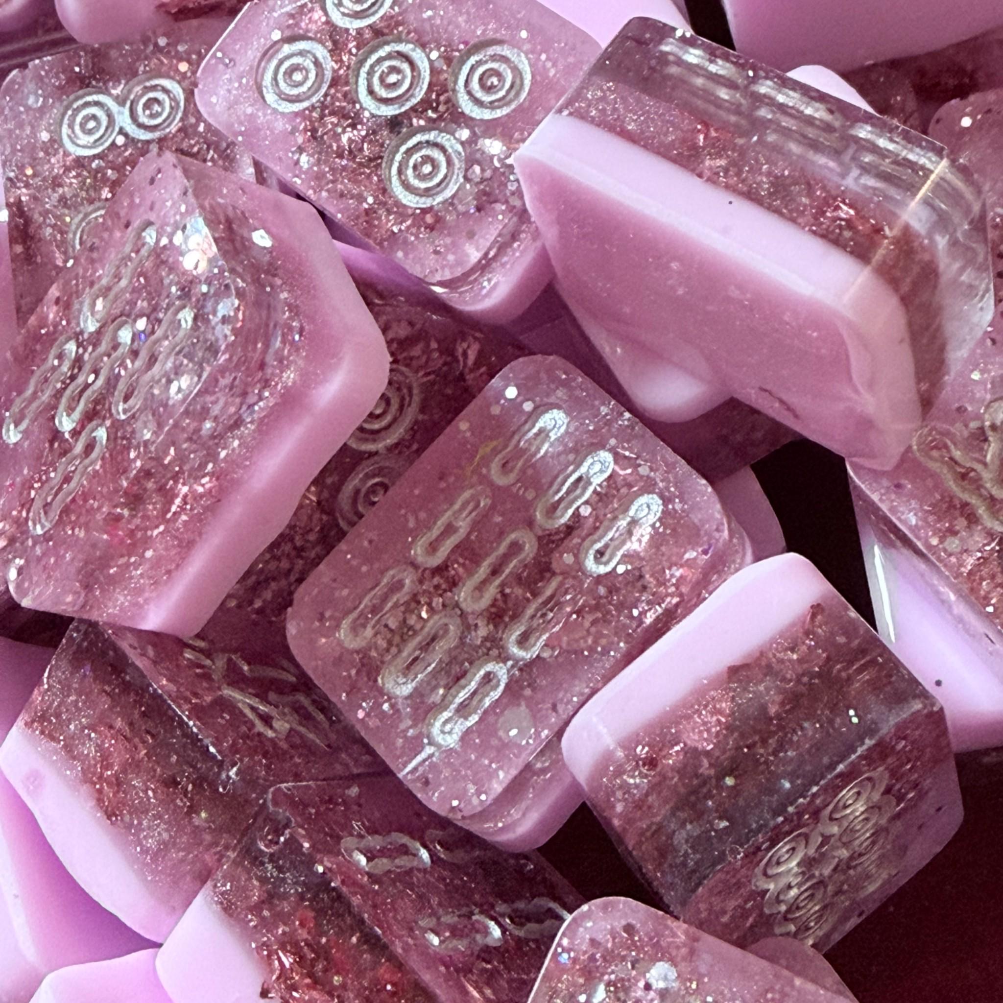 Breast Cancer Awareness Mahjong Set: Pink Resin Riichi Tiles - Etsy