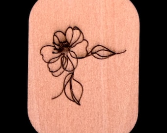 Cherry Blossom - Handcrafted Custom Engraved Wooden Mahjong Tiles