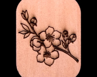 Cherry Blossom - Handcrafted Custom Engraved Wooden Mahjong Tiles