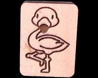 Flamingo - Handcrafted Custom Engraved Wooden Mahjong Tiles