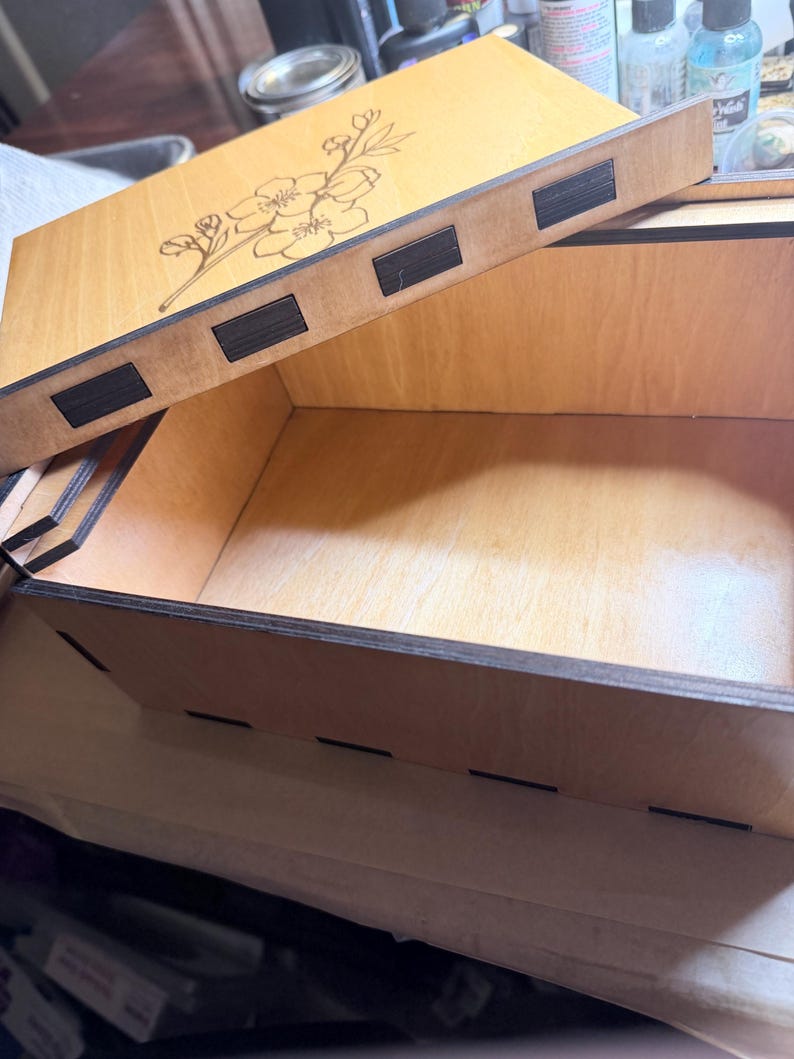 Handmade Custom Engraved Wooden Mahjong Tile Box image 9
