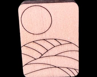 Sunrise - Handcrafted Custom Engraved Wooden Mahjong Tiles