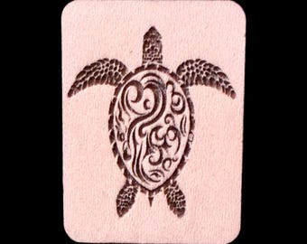 Tribal Turtle - Handcrafted Custom Engraved Wooden Mahjong Tiles