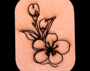 Cherry Blossom - Handcrafted Custom Engraved Wooden Mahjong Tiles