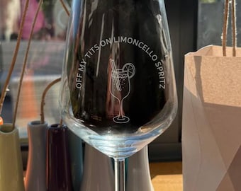 Personalized Limoncello Spritz Glass: Engraved Cocktail Gift