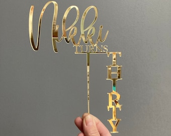 Side Cake Topper / Cake Topper That Goes Down The Side